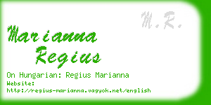 marianna regius business card